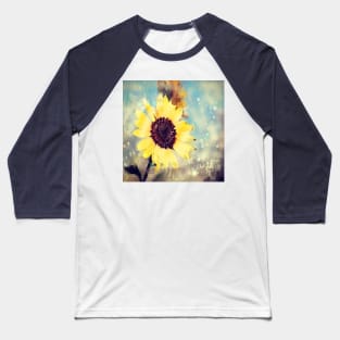 western country impressionism art watercolor sunflower Baseball T-Shirt